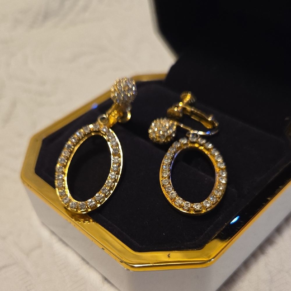 Elegant Gold and Silver Hoop Earrings